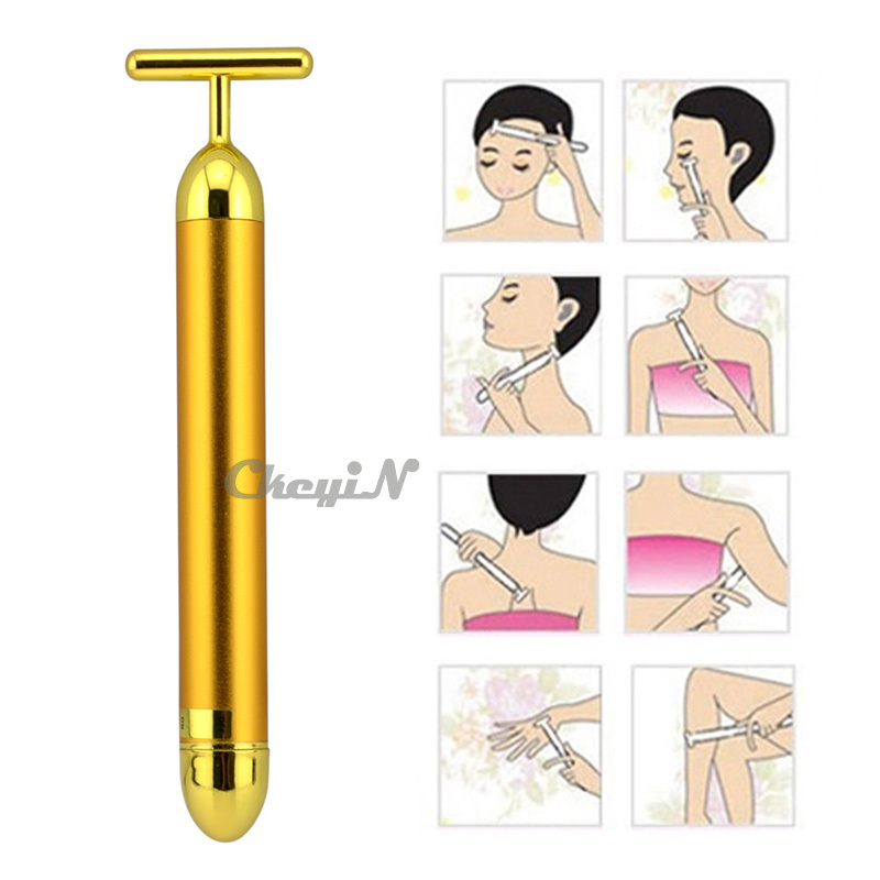 Facial Roller Massage Skincare Wrinkle Treatment Golden Energy Beauty Bar Face Massager Beauty Care Massage Stick
