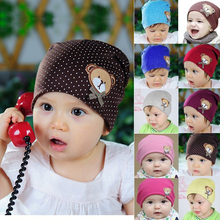 baby hat 2015 Fashion New Cute Baby Hat Newborn Infant Toddler Girl Boy Baby Cap Cute Polka Dot Beanie Cotton Hat 10 Colors