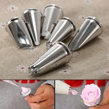 6Pcs/Set Cake Icing Piping Nozzles Tips Fondant Cupcake Sugarcraft Decorating Kitchen fondant Kitchen accessories Wholesale