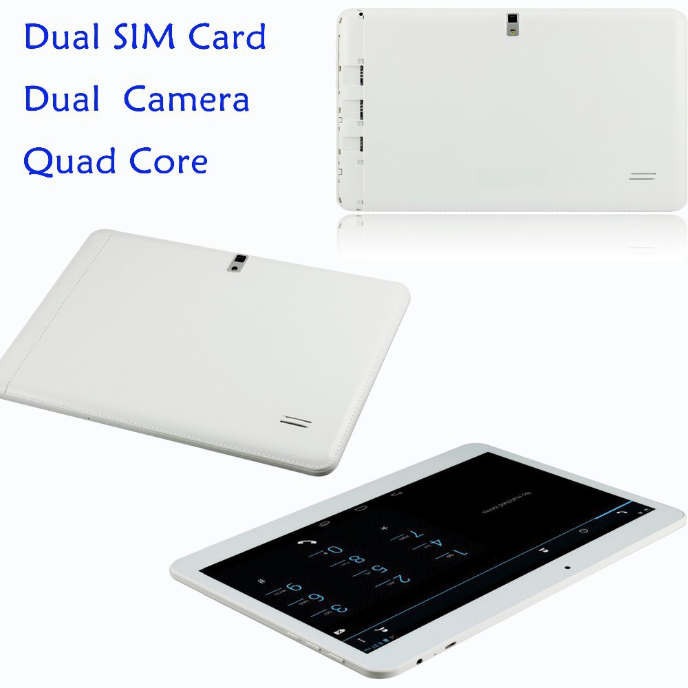 10 Inch 3G ExternalQuad Bluetooth FM 2 SIM Card Phone Call Smart Tab Pad core Android4