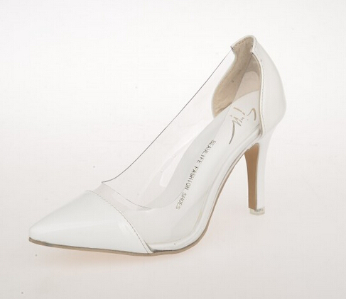 Aliexpress.com : Buy 2015 New Transparent Pointed High Heels White ...
