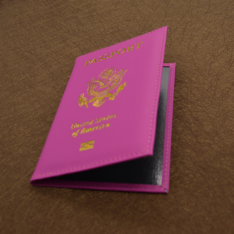 English rose en cuir véritable Porte-passeport Noir Ou Bourgogne RFID Voyage Cadeau 