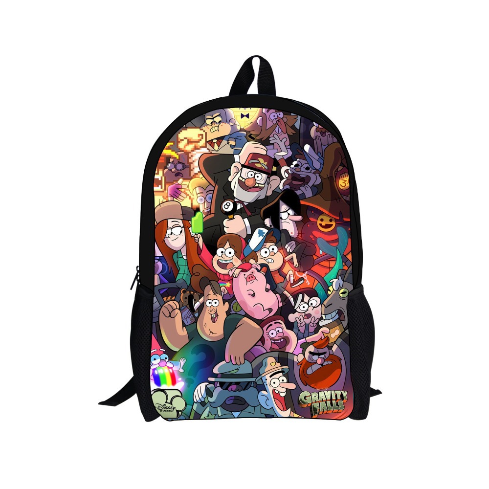 2015 Hot Gravity Falls Children Backpacks for Boy 3D Cartoon Girls School Bags for Teenagers Men