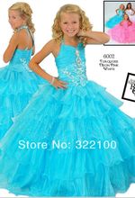 Latest Designs Beading Halter 7 Year Olds Girl Dresses 2016 Flower Girl Dresses For Wedding