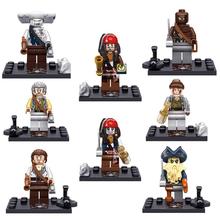 8pcs/lot Moive Pirates of the Caribbean Kid Baby Toy Mini Figure Building Blocks Sets Model Toys Minifigures Brick
