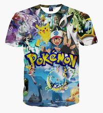 Hot Pokemon Go Series shiny 3D Print T-shirt Cotton Unisex Summer Tee Shirts Teen Loose Homme Kid Tops