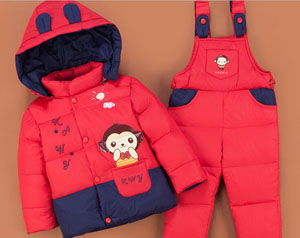 Winter Baby Down Coats Kids Parka Children Warm Jackets Infantil Casacos Snowsuit Girls Boys Outerwear Cloth + Pant Clothing Set