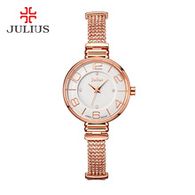 2015 nueva Julius señora Women de reloj de cuarzo horas mejor vestido de moda de la joyería de la pulsera de oficina de negocios clásico regalo de la muchacha 805