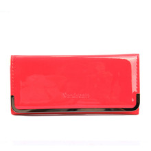 2015 Hot Fashion Women Wallets handbag solid PU Leather Long bag cheap famous clutch Lady brand red Cash phone card coin Purse