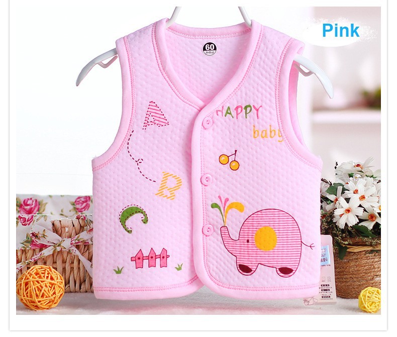 0-10 Months Cotton baby boy girl vests spring autumn newborn babies boys girl vest outfits clothing wear infant warm Waistcoat 8