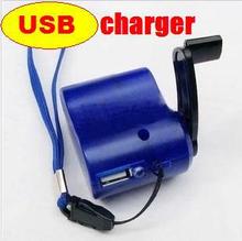 USB hand dynamo charger Emergency Portable mobile power Creative fun Torch Cellphone MP3 for outdoor Travel