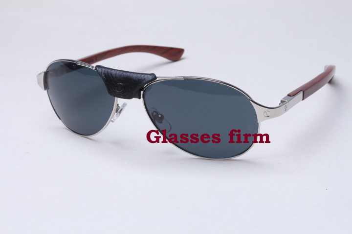 Фотография Wholesale high grade full metal frame sunglasses with leather buckle for men&women. Size:57-18-130 mm