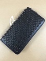 Top Fashion Women Wallet Luxury Genuine Leather Purse Brand Zipper ID Credit Card Holder With Stud