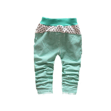 The autumn of 2014 new Korean Infant girl child covered with fine lattice Star Knitting trousers