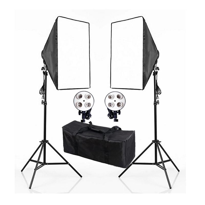 Inno-New-Photo-Video-Studio-220v-Photo-Studio-4-Socket-Head-photography-Softbox-lighting-Stand-Kit