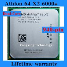 For Athlon 64 X2 6000+ 3.0GHz 2M Dual Core desktop processors PC CPU Socket AM2 940 pin 6000 Computer