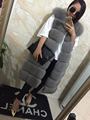 2015 autumn and winter ultimate luxury real fox fur vest the whole leather cross