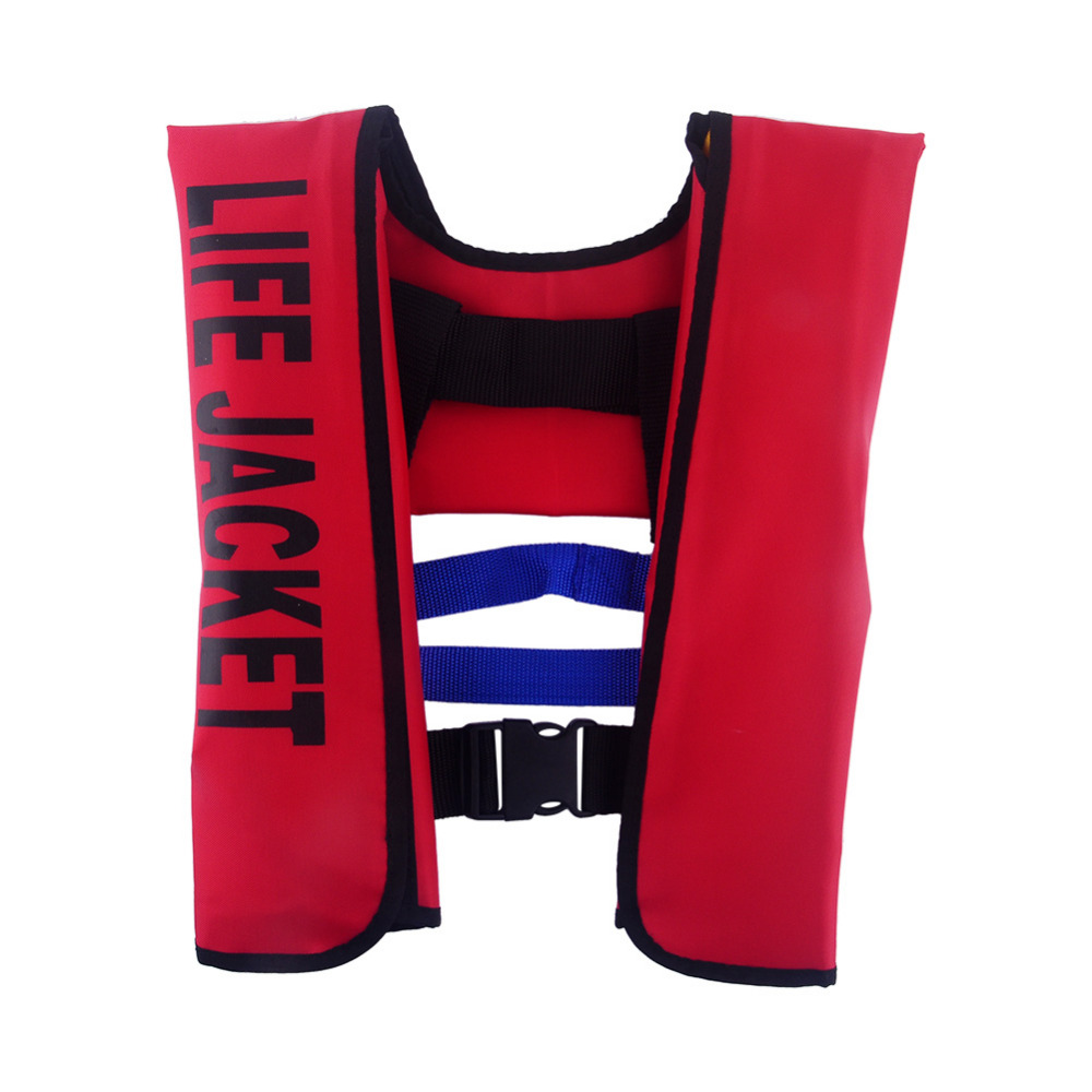 Adult Child Flotation Swimming Inflatable Life Jacket Vest With Whistle Boating Swimming Lifesaving Jacket Water Safety Products