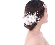 Wholesale European and American fashion handmade bridal headdress head flower pearl crystal wedding tiara wedding accessories