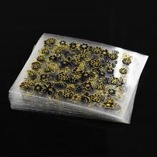 24Pcs Lot Beauty 3D Gold Flowers Nail Art Stickers Manicure Decals Decorations Stamping French DIY Tools