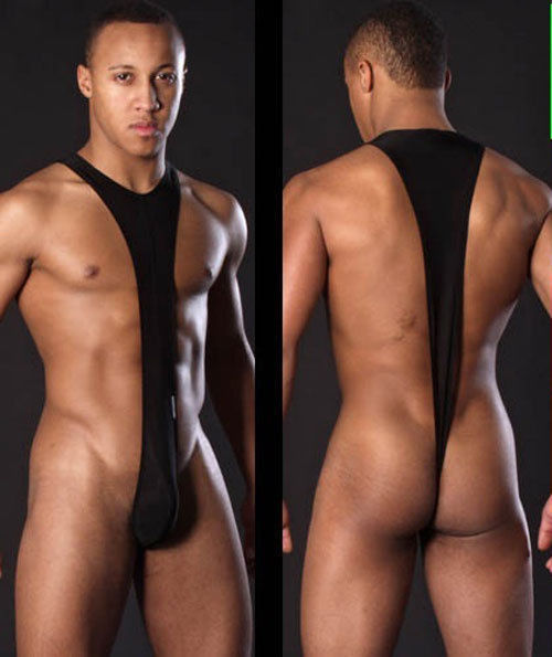 Black Men s Sexy Stretch Open Bodysuit Mankini Thong Underwear font b Lingerie b font