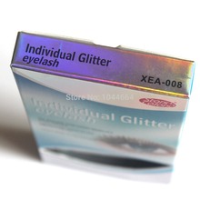 Fashion Glitter Shimmer Lashes Professional Individual Eyelash Extension Silver Eye Makeup 12 Strips