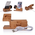 Hot Healthy For Apple Watch Charger Dock Wooden Bamboo Stand Phone Holder For iPhone 6S 5