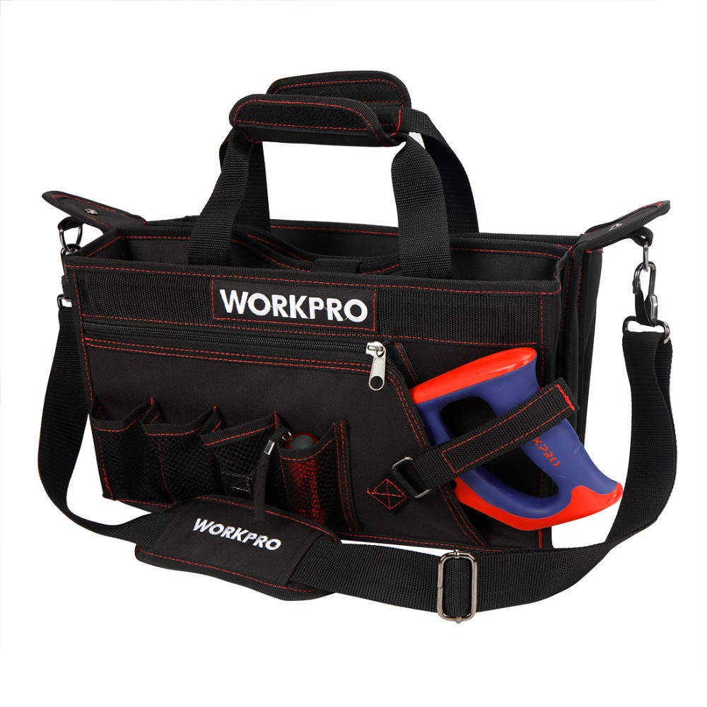 2020 Workpro 600d Shoulder Tool Bag With Center Tray Waterproof Tool 