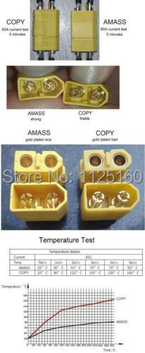 FREE Shipping 10 Pairs Brand New AMASS XT60 Male Female Connector XT60 Plug for RC Lipo