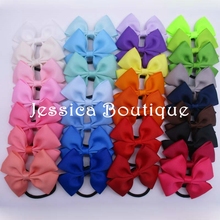 30pcs/lot Infant Grosgrain Ribbon Bow Headbands Elastic Hair Ties Band Ponytail Holder Bows Hair Accessories For Girls Women