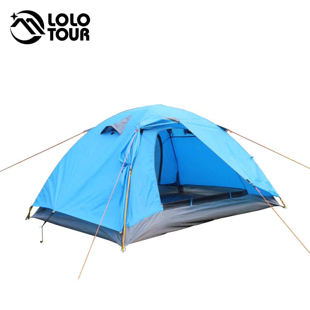 Outdoor Lightweight 2 people tent double layer fishing pergola awning Waterproof Hiking Travel tenda Portable camping equipment