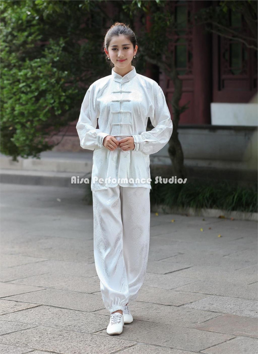 2016 New kung fu hanfu Chinese Traditional Clothing Silk Long Sleeve Clothes Spring Summer and Autumn 12 Corlors Tai ji Uniform