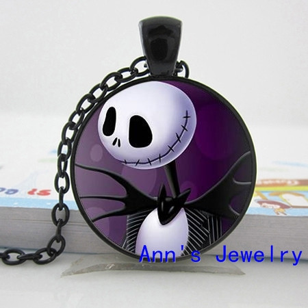Nightmare Before Christmas pendant Necklace jack skellington picture Glass Cabochon Necklace Christmas gift for children