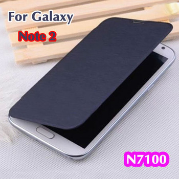 Original Flip Leather Cases Back Cover Battery Housing Case For Samsung Galaxy Note II 2 Note2