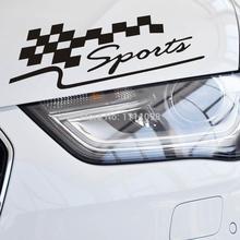 10 x Chequered Flag Sports Classical Car Sticker Auto Decal Eyelids Sticker for Tesla Toyota Volkswagen Hyundai Kia Lada