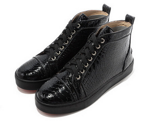 Discount-Price-Louis-Sneakers-Men-flat-Red-Bottom-Shoes-Women-High-Top-Sneaker-Black-Patent ...