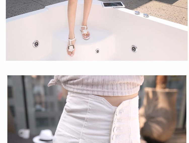 2015 New High Waist Shorts Summer Women Black White Slim Sexy Denim Shorts Plus Size Short Jeans Feminino (8)
