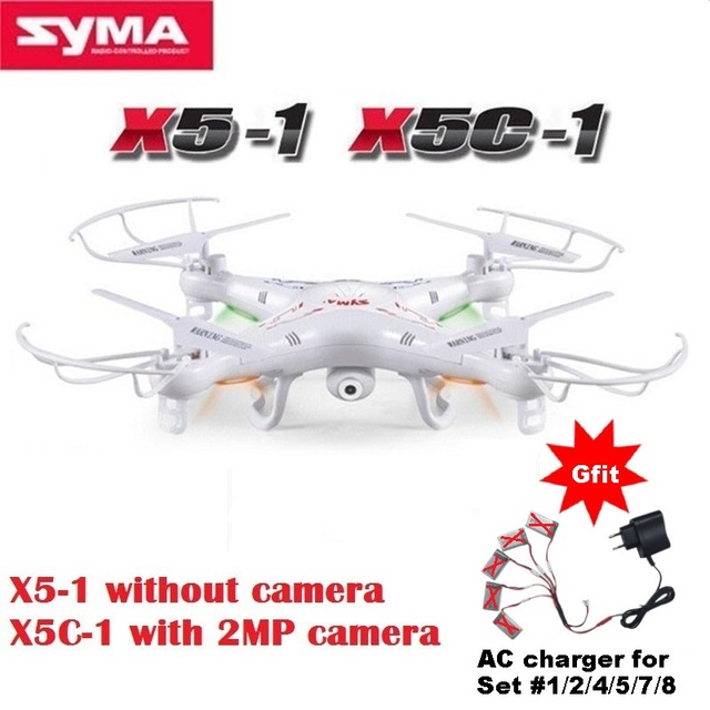 SYMA X5C-1 (обновленная версия SYMA X5C) RC дрон, контролирующийся в 6 осях, с пультом дистанционного управления, вертолет мультикоптер с 2-мегапиксельной HD камерой или X5 без камеры