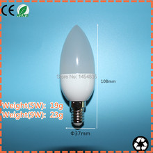 High quality LED Candle Bulb E14 5W 9W low Carbon life SMD2835 AC220 240V Warm White