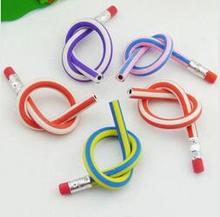 2015 hot creative stationery, student prizes, free to bend writing technique, soft pencil to write constantly,lapis de cor,lapis