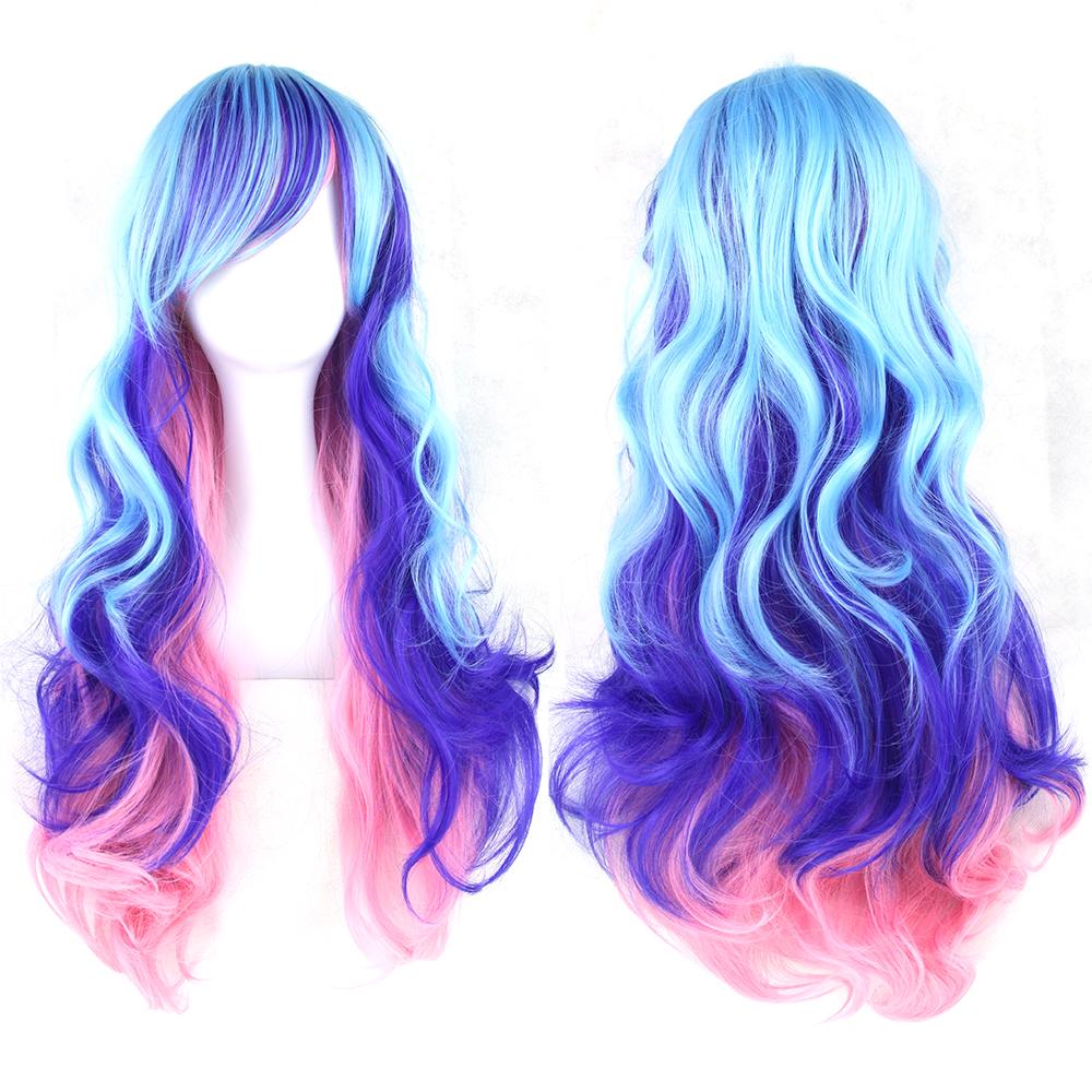 Soowee Wavy Women High Temperature Fibric Synthetic Hairpiece Pink