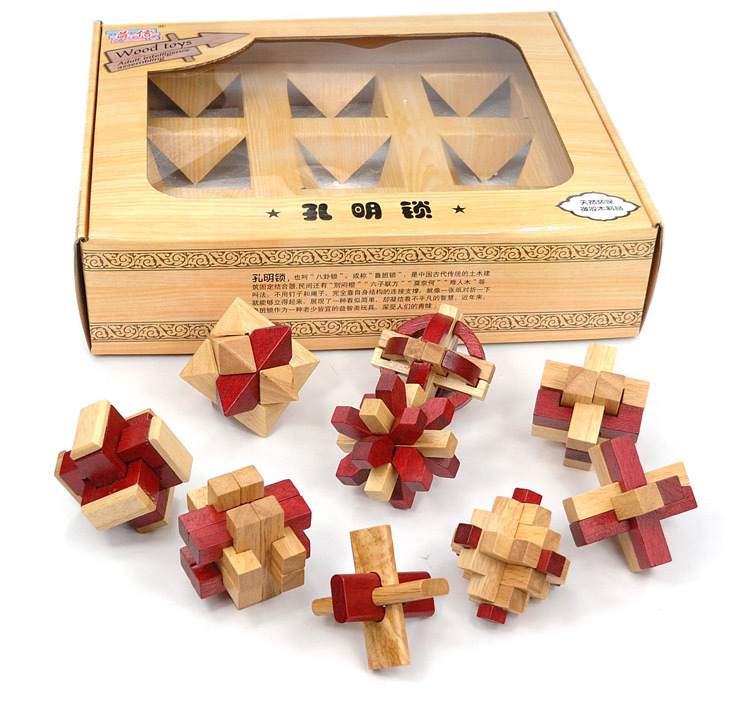 3d pixel cube puzzle wooden brain teaser