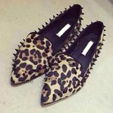 Women Lady Stud Spike Shoes Faux Suede Leather Punk Flat Ballerinas Colored New 041-763