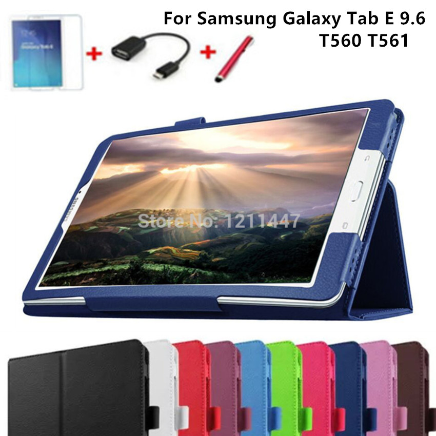 4  1    PU    Samsung Galaxy Tab 9.6 T560 T561 Tablet Case + Screen Protector + OTG +  