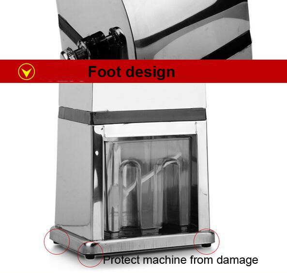 Description Picture 6 of itemStainless Steel Ice Crusher Mini Ice shavers Chopper Manual Snow Cone Smoothie Maker Ice Block Breaking Machine slush machine