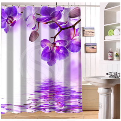 W522#114 Custom Elegant Colour Orchid Flower #6 Modern Shower Curtain bathroom Waterproof Free Shipping #fj114