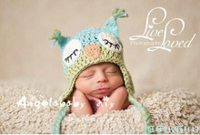 Photography props baby hat yarn infant cap owl cap