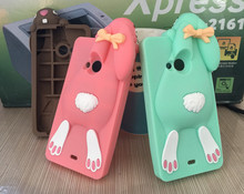 1PCS 3D Cartoon Bunny Back Cover Case For Nokia Microsoft Lumia 535 1090 1089 N535 Rabbit Silicon Gell Phone case