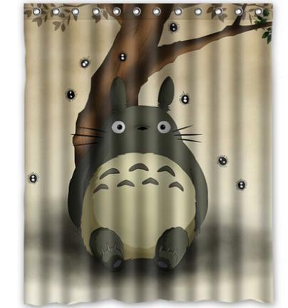 214 Hot Sale Custom Cute Totoro Fashion Home Living Waterproof Bathroom Decor Shower Curtain 168x183cm FREE SHIPPING U20-14