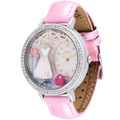 Elegant Fashion Women Delicate Crystals Watches Handmade Clay White Dresses Wrist watch Real Leather Timepiece Quartz